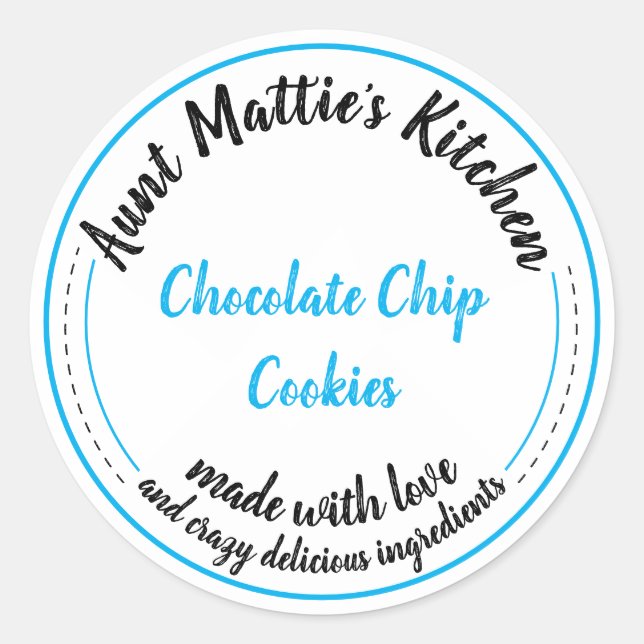 Etiqueta Cajun Kitchen cocinando amor con comida (Anverso)