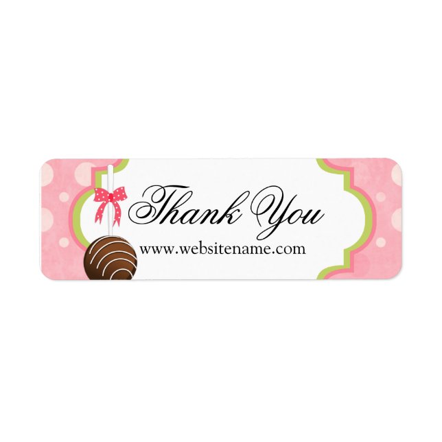 Etiqueta Cake Pops Bakery Gracias (Frente)
