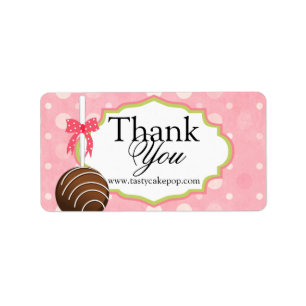 Etiqueta Cake Pops Bakery Gracias