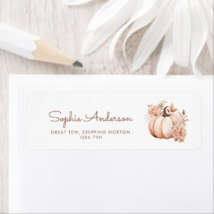 Etiqueta Calabaza Boho Floral