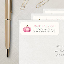 Etiqueta Calabaza Caída Chica Ducha Cumpleaños