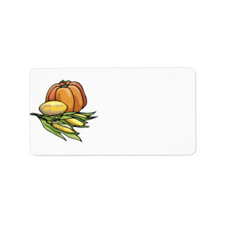 Etiqueta Calabaza de Acción de Gracias