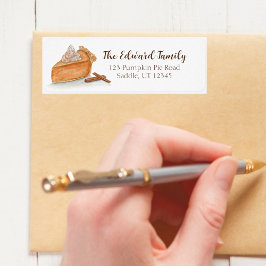 Etiqueta Calabaza de color de agua Pie Maple deja acción de