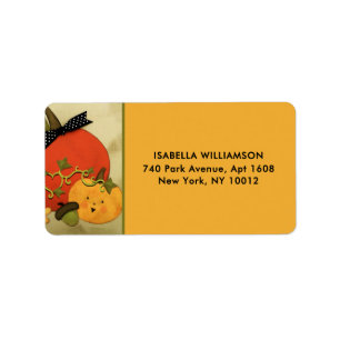 Etiqueta Calabaza de Octubre de Halloween