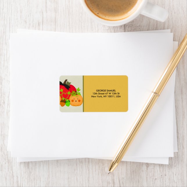 Etiqueta Calabaza encantadora y boda de Halloween de bellot (In situ)