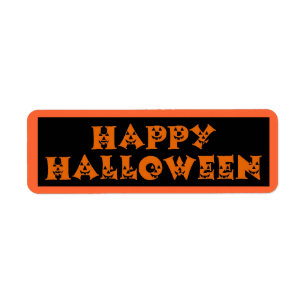 Etiqueta Calabaza feliz de Halloween