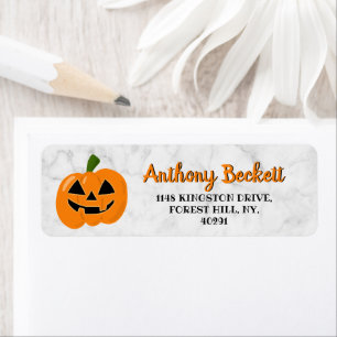 Etiqueta Calabaza Jack-o'-lantern Halloween