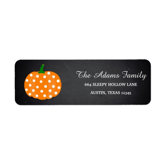Etiqueta Calabaza pequeña personalizada para Halloween (Frente)