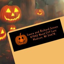 Calabaza sonriente negra y Naranja Halloween