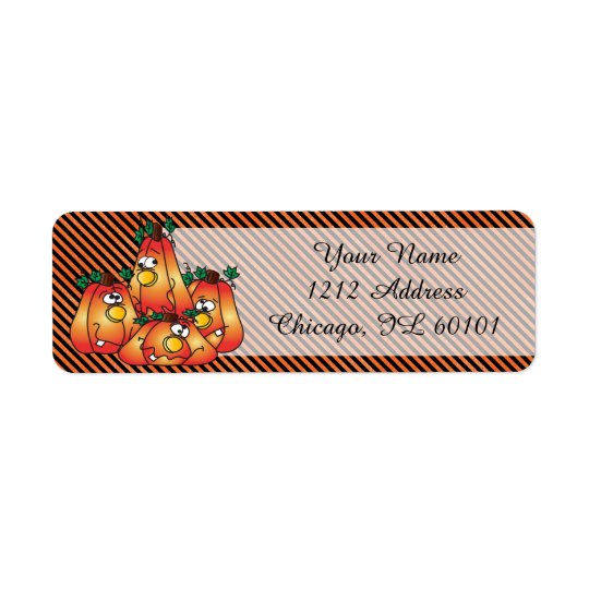 Etiqueta Calabazas lindas de Halloween