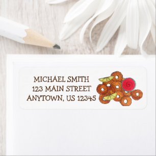 Etiqueta Calamari frito canta comida italiana apetitoso