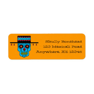 Etiqueta Calavera de azúcar Gaucho