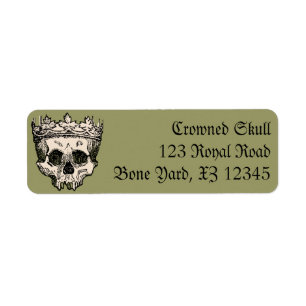 Etiqueta Calavera de cosecha vintage