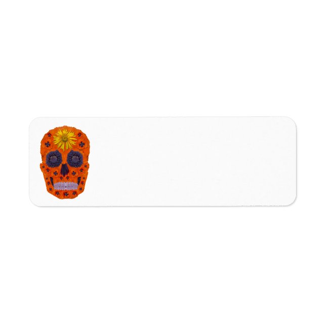 Etiqueta Calavera de Flor 1 (Frente)