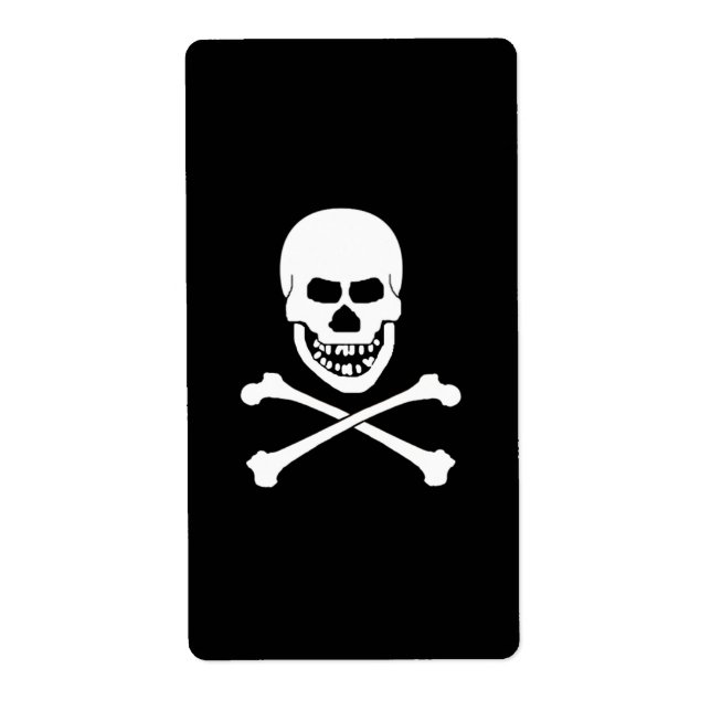 Etiqueta Calavera y palangrería (Frente)