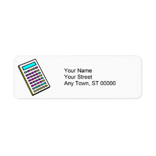 Etiqueta Calculadora CMYK Gráfico Retro