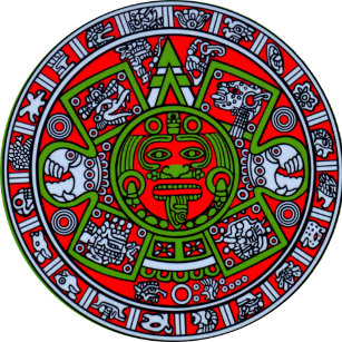 Etiqueta Calendario azteca mexicano Chicano hispano-hispáni