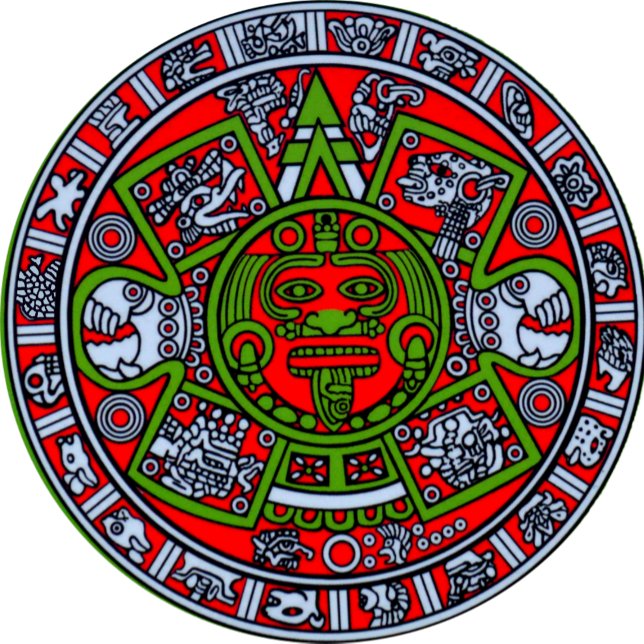 Etiqueta Calendario azteca mexicano Chicano hispano-hispáni (Subido por el creador)