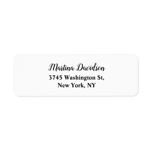 Etiqueta Caligrafía creativa original (Frente)