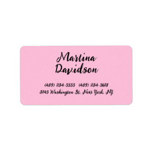 Etiqueta Caligrafía creativa rosa original
