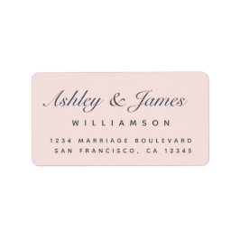 Etiqueta Caligrafía de moda Nombres Dirección de devolución