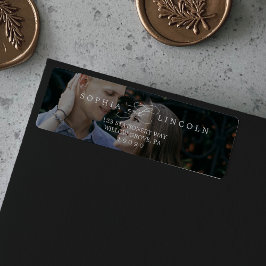 Etiqueta Caligrafía romántica opresión de foto oscura