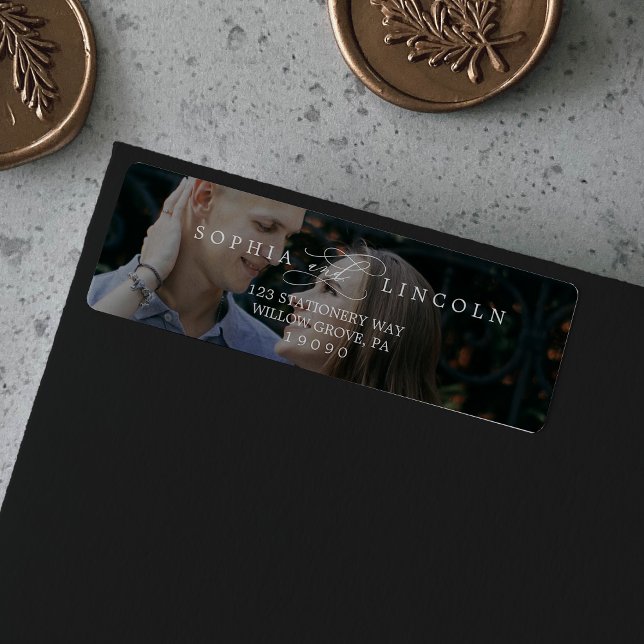 Etiqueta Caligrafía romántica opresión de foto oscura (Subido por el creador)