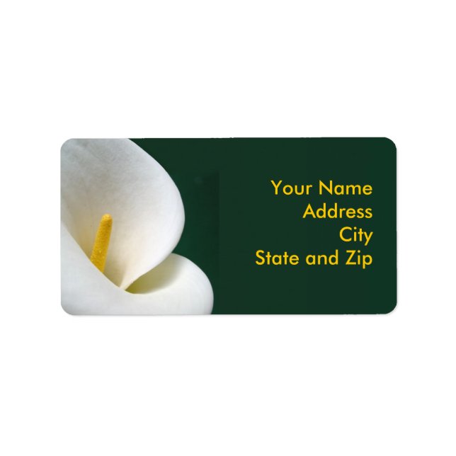 Etiqueta Calla en negro (Frente)