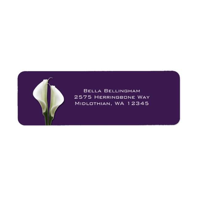 Etiqueta Calla Lilies Address Labels (Frente)