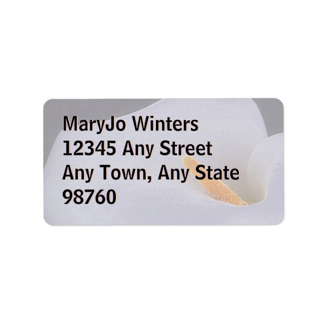 Etiqueta Calla Lily Mailing Labels (Frente)