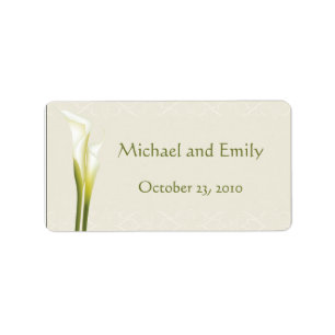 Etiqueta Calla Lily Wedding Favor Labels