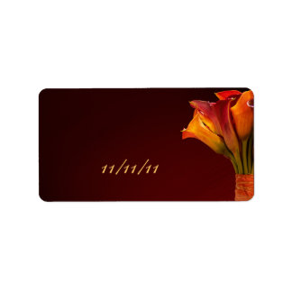 Etiqueta Calla lily Wedding Favor Labels