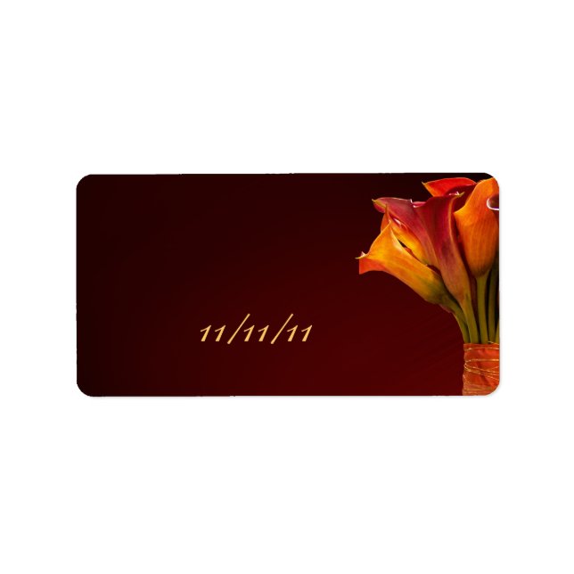 Etiqueta Calla lily Wedding Favor Labels (Frente)
