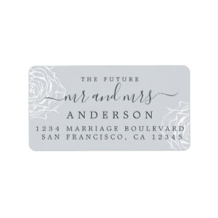 Etiqueta Calligraphy Future Sr. Sra. Boda Dirección de devo