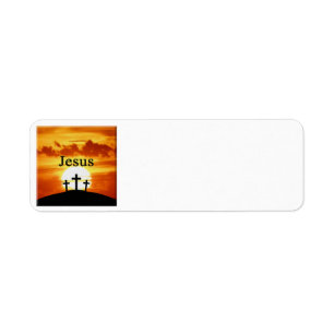 Etiqueta Calvary sunrise Jesus Address Labs
