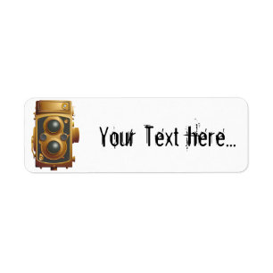 Etiqueta Cámara Steampunk antigua