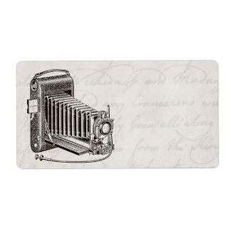 Etiqueta Cámara vintage - Retro fotográfico de cámaras anti