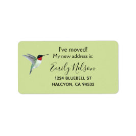 Etiqueta Cambio de dirección de Hummingbird