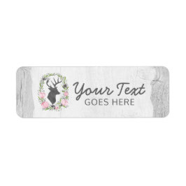 Etiqueta Cameo de flores de flores de flores de ciervo rusa