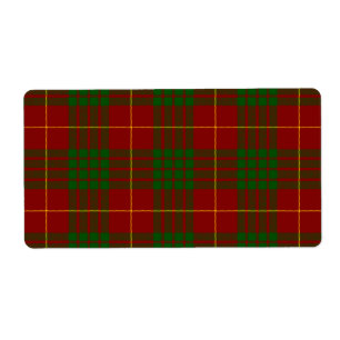 Etiqueta Cameron tartan green