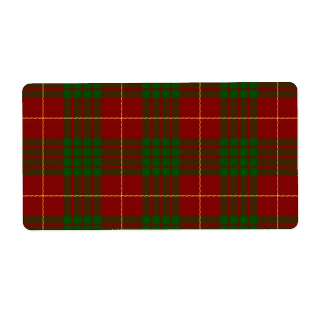 Etiqueta Cameron tartan green (Frente)