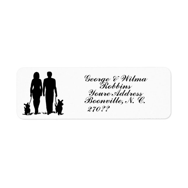 ETIQUETA CAMINANDO POR LOS PERROS (Frente)