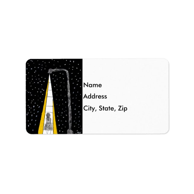 Etiqueta Caminata nocturna de invierno (Frente)