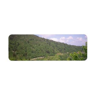 Etiqueta Camino de barrido de Blue Ridge Parkway