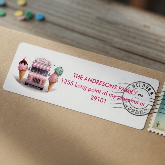 Etiqueta Camión de helado personalizado (Subido por el creador)