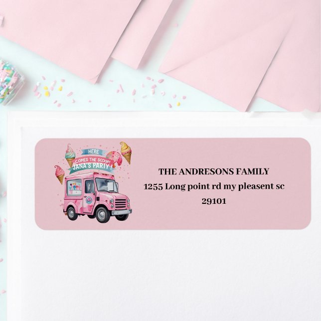 Etiqueta "Camión de Helados Cumpleaños  (Subido por el creador)