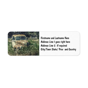 Etiqueta Camión de trabajo de antigüedades Beater Vintage e