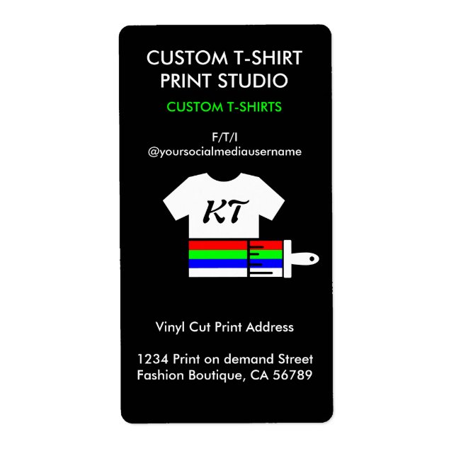 Etiqueta Camiseta de ropa de vestir Pod Vinyl (Frente)