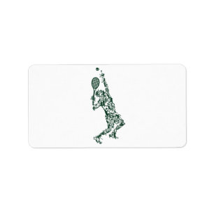 Etiqueta Camiseta de tenis - Jugador pone la chaqueta de bo