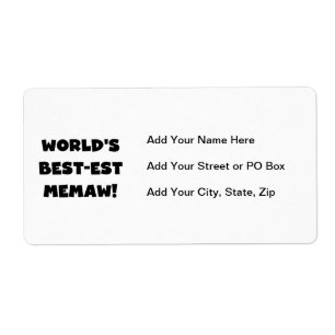 Etiqueta Camisetas blancos y negros del Mejor-est Memaw del